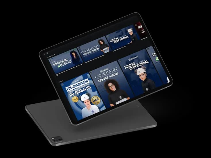 iPad mostrando a plataforma